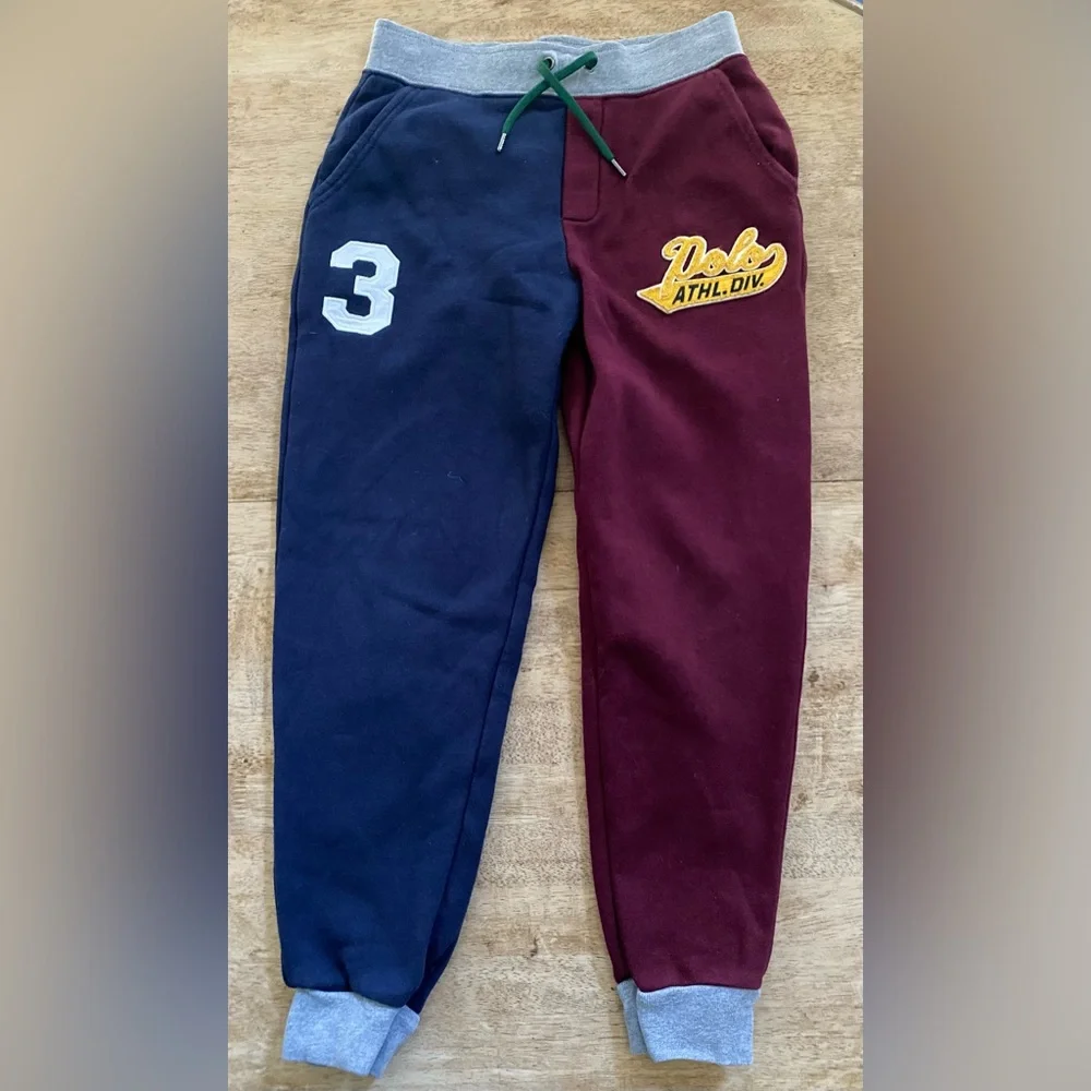 Polo Ralph Lauren Boys’ Sz M (10-12) Color Block‎ Double Knit Jogger